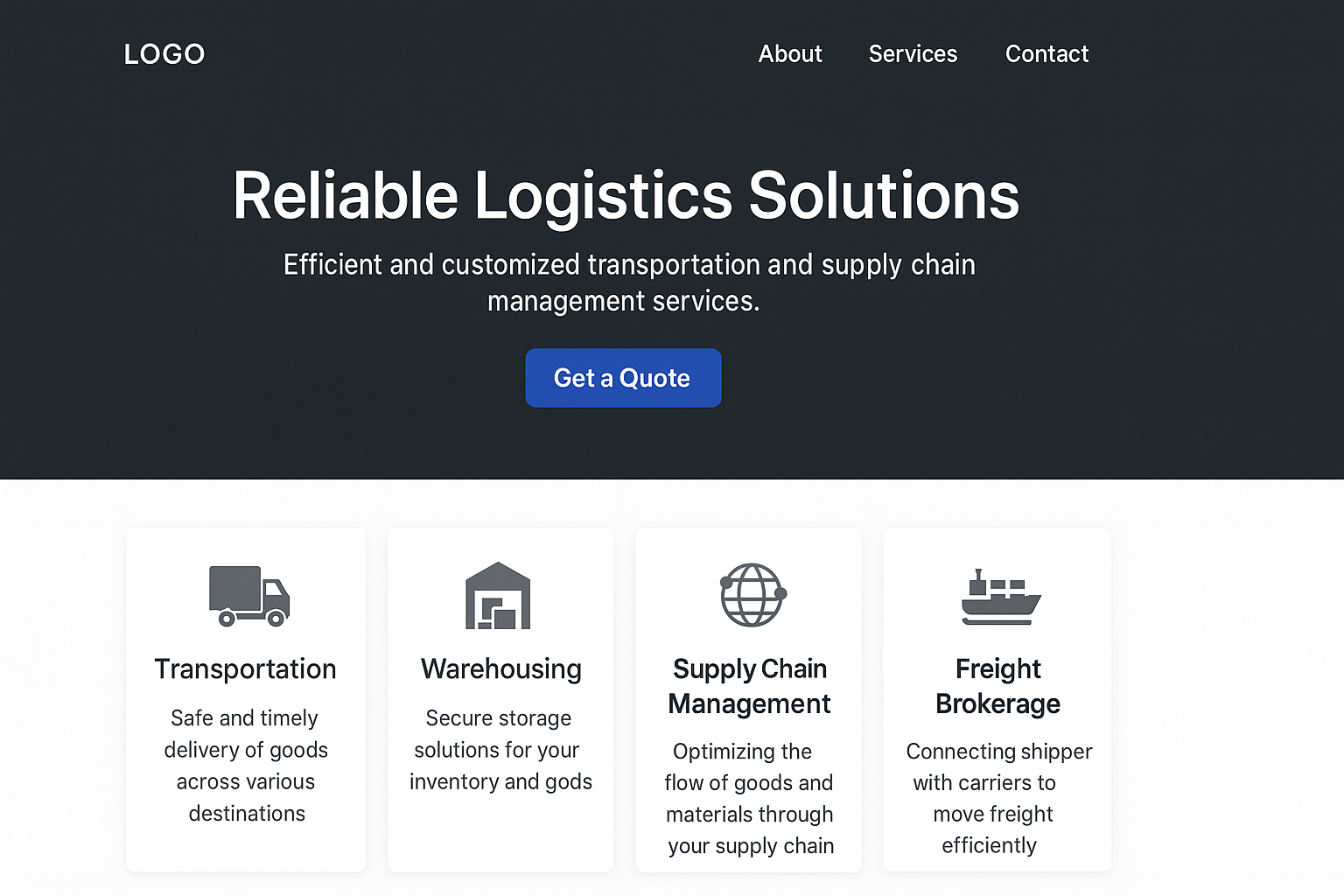 Arca marketing website homepage