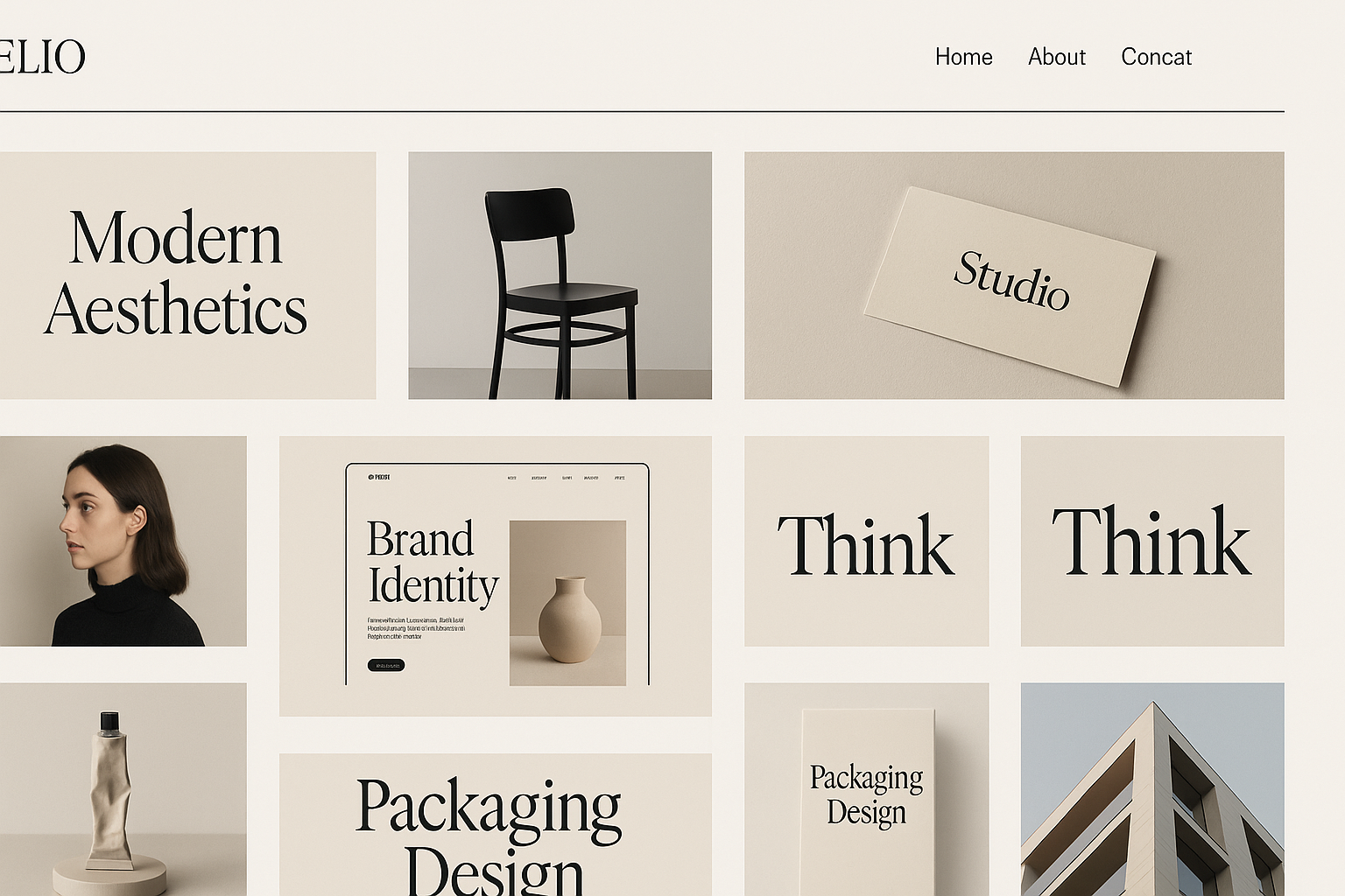 Helio Agency website redesign showcasing portfolio and services